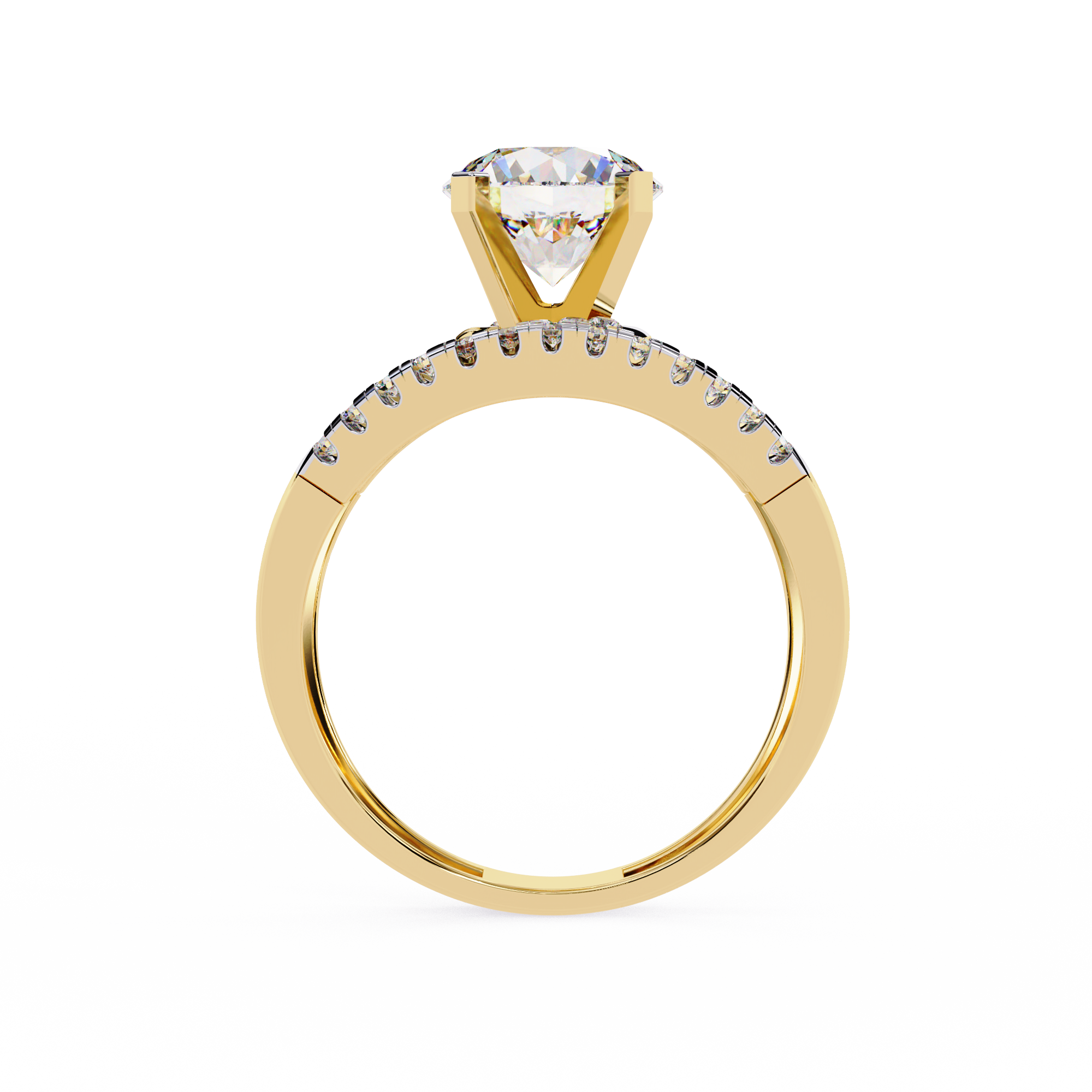 2.38 CT Pave Lab Grown Diamond Ring – 14K Yellow Gold